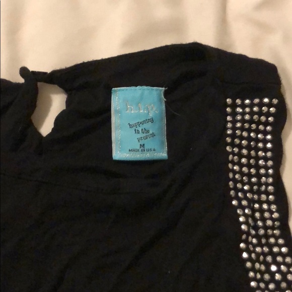 Black h.i.p. tank top with stud details - L - Picture 3 of 4